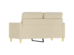Sofá| Sofá de 2 lugares tecido 120 cm cor PT848887 Creme
