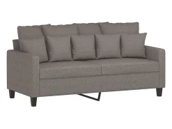 Sofá*vidaxl Sofá de 2 lugares tecido 140 cm cinzento-acastanhado Taupe