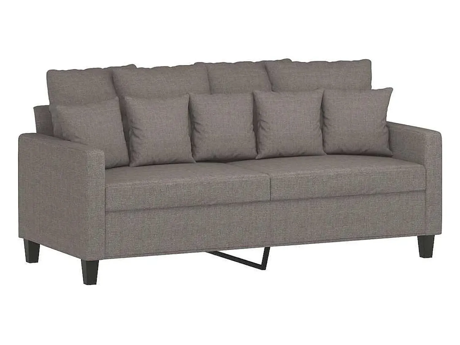 Sofá*vidaxl Sofá de 2 lugares tecido 140 cm cinzento-acastanhado Taupe