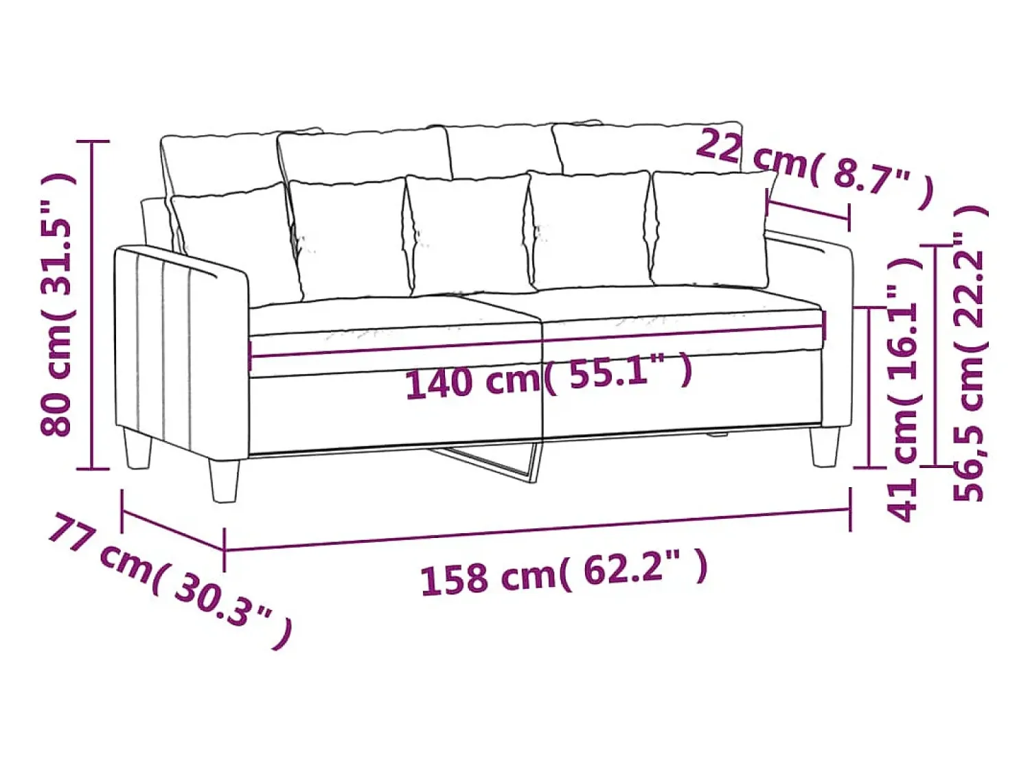 Sofá*vidaxl Sofá de 2 lugares tecido 140 cm cinzento-acastanhado Taupe