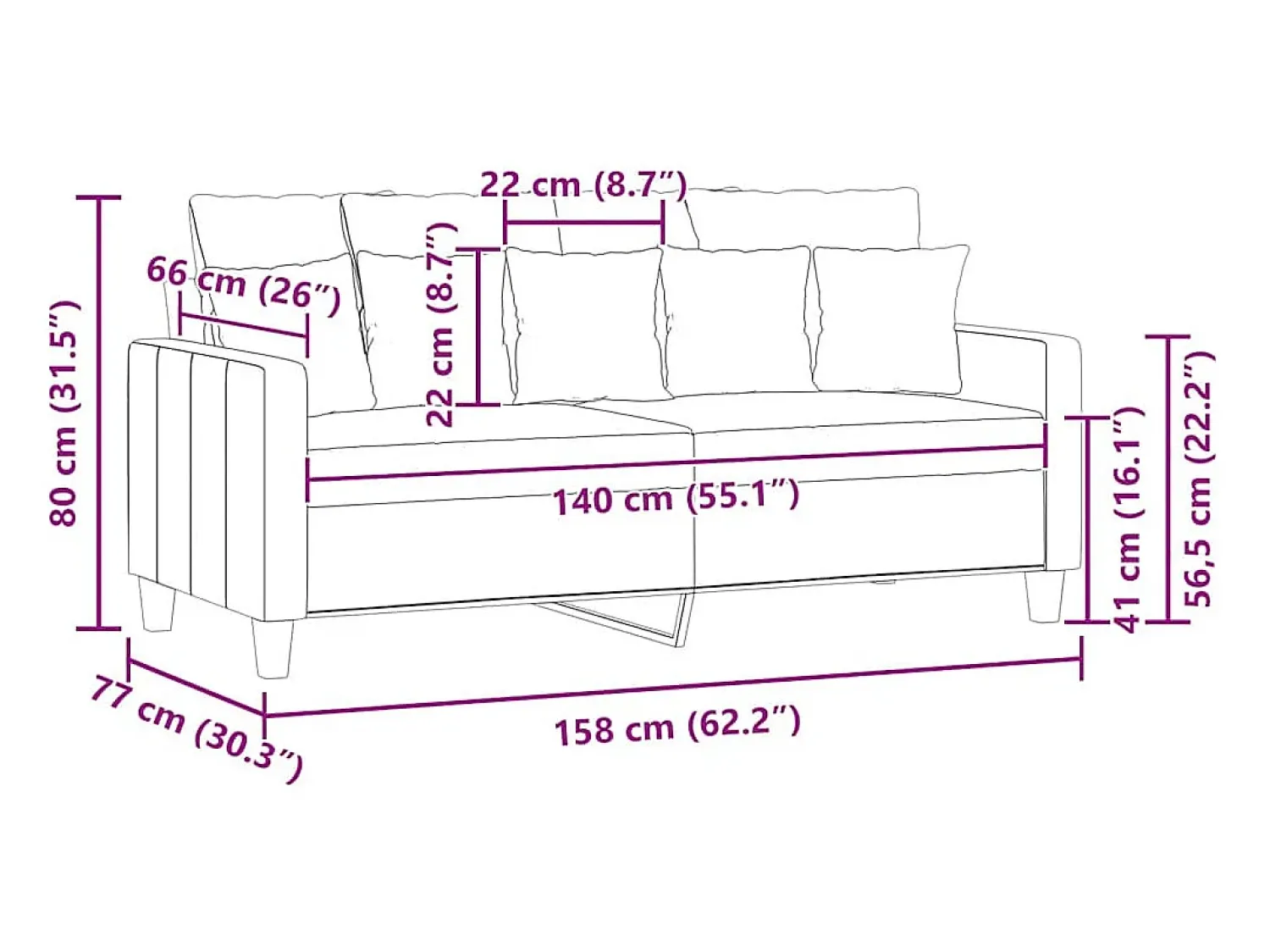 Sofá*vidaxl Sofá de 2 lugares tecido 140 cm cinzento-acastanhado Taupe