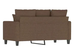 Sofá|vidaxl Sofá de 2 lugares tecido 120 cm Castanho