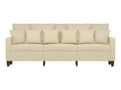 Sofá de 3 lugares tecido 180 cm cor PT681946 Creme