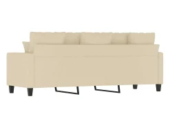 Sofá de 3 lugares tecido 180 cm cor PT681946 Creme