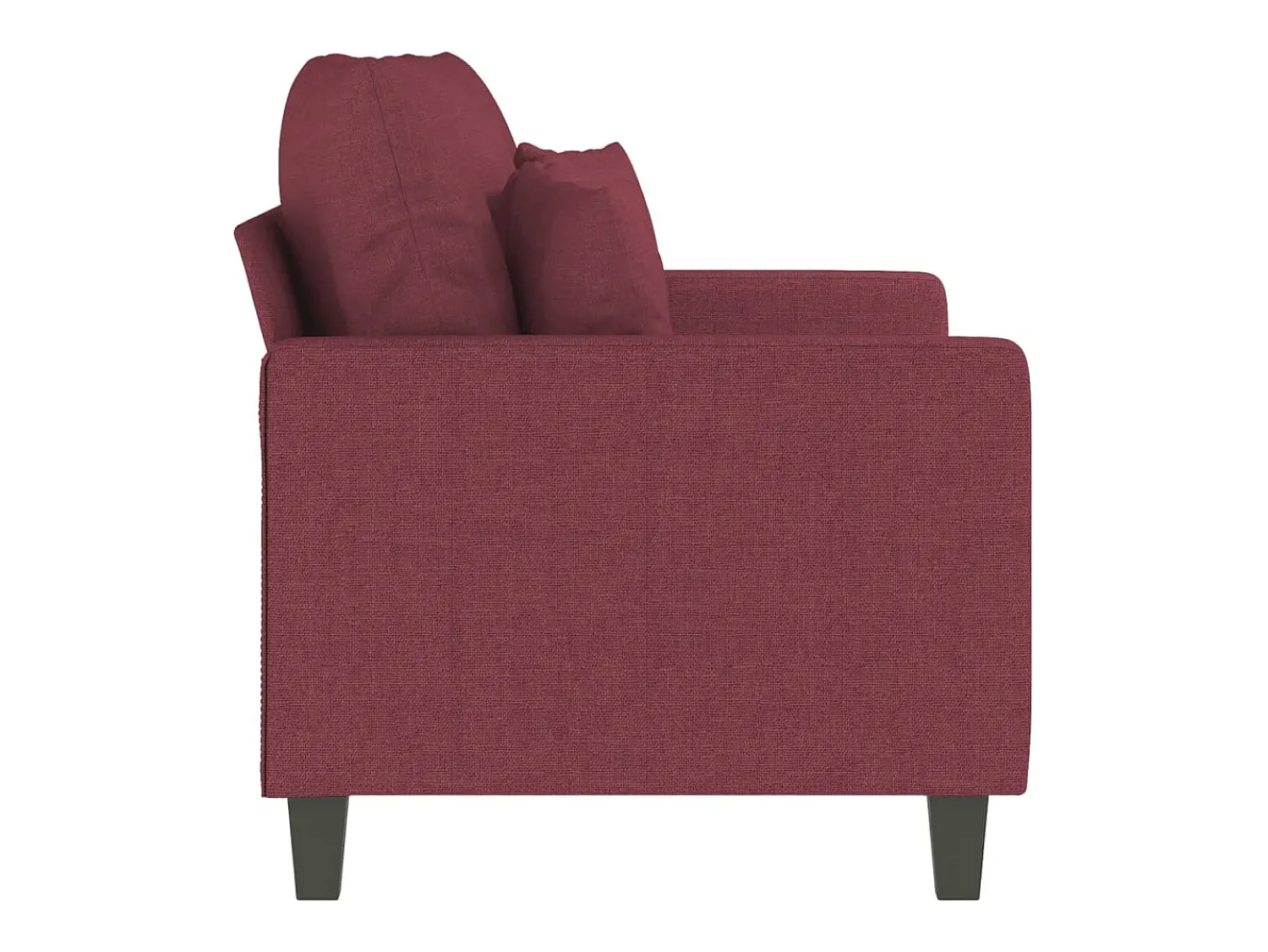 Sofá* Sofá de 2 lugares tecido 120 cm vermelho tinto PT830401 Bordeaux