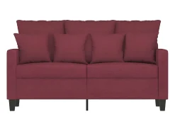 Sofá* Sofá de 2 lugares tecido 120 cm vermelho tinto PT830401 Bordeaux