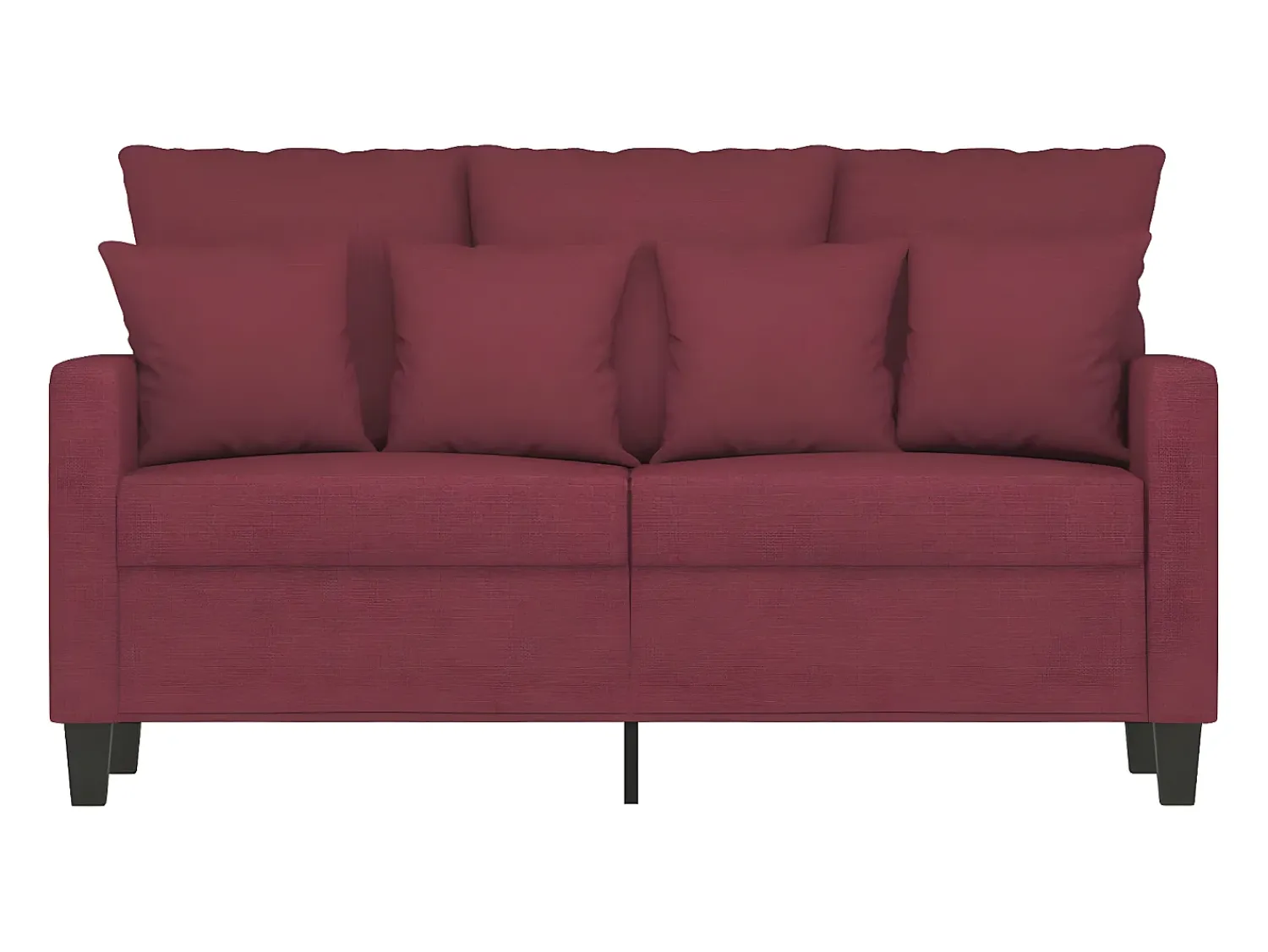 Sofá* Sofá de 2 lugares tecido 120 cm vermelho tinto PT830401 Bordeaux