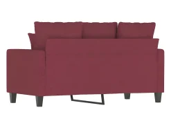 Sofá* Sofá de 2 lugares tecido 120 cm vermelho tinto PT830401 Bordeaux