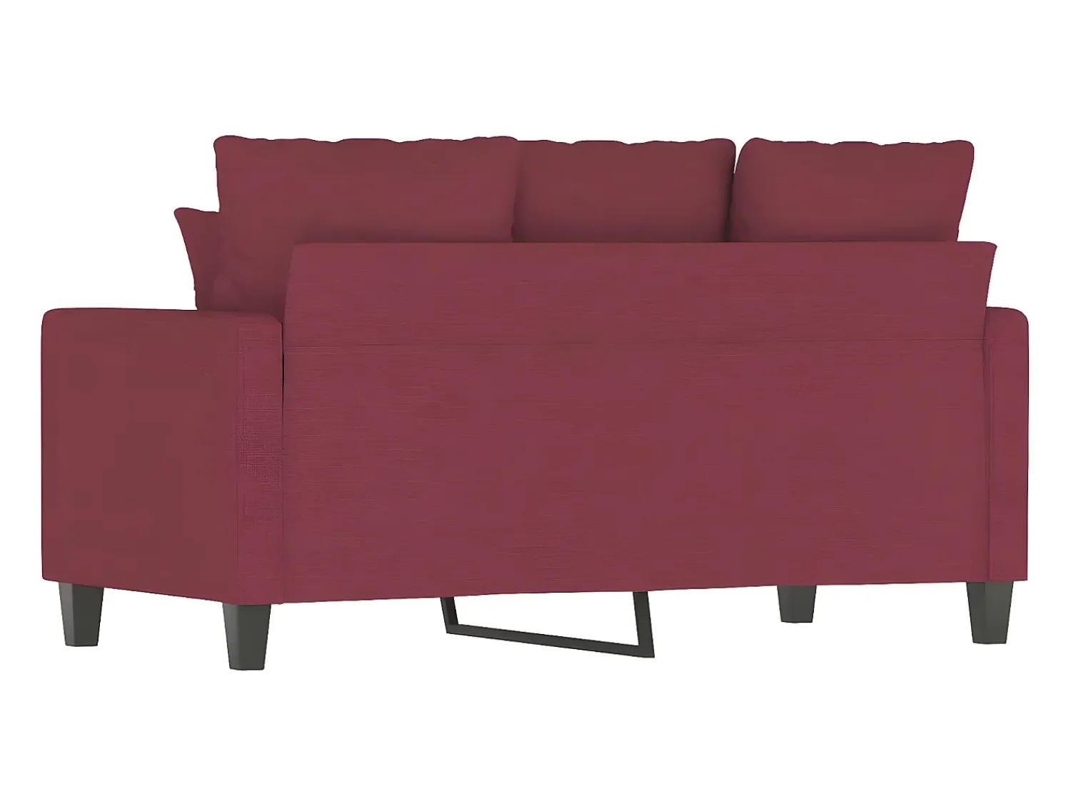 Sofá* Sofá de 2 lugares tecido 120 cm vermelho tinto PT830401 Bordeaux