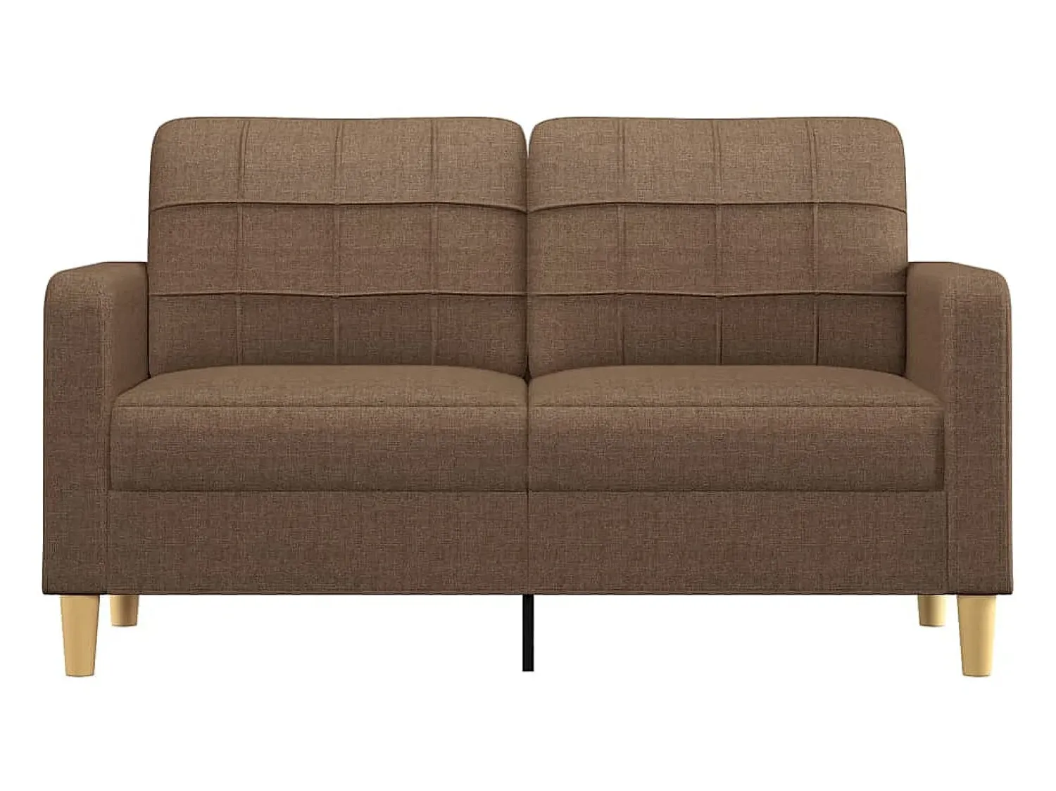 New Sofá de 2 lugares tecido 140 cm PT778124 Castanho