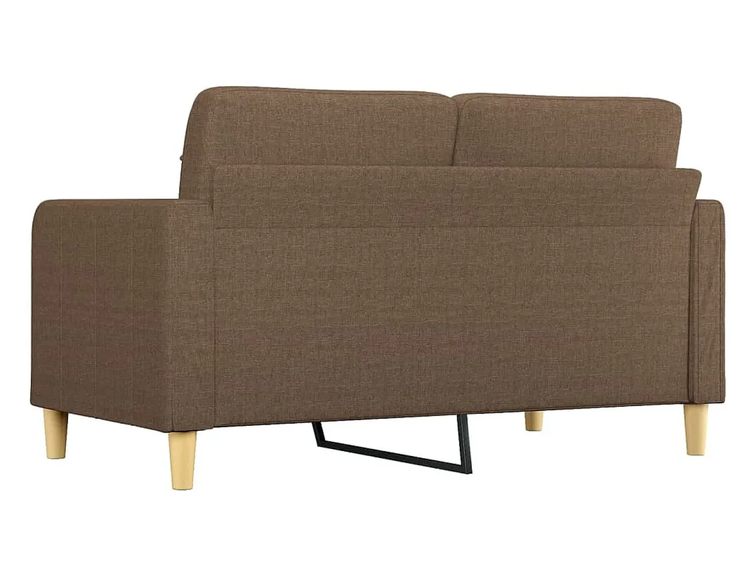 New Sofá de 2 lugares tecido 140 cm PT778124 Castanho