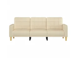 Sofá de 3 lugares tecido 180 cm cor PT578585 Creme