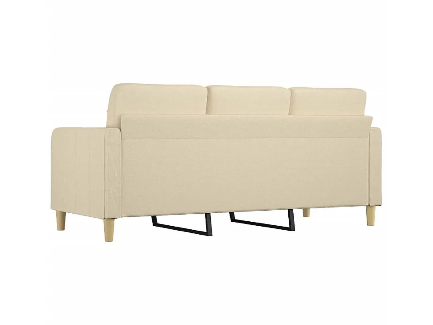 Sofá de 3 lugares tecido 180 cm cor PT578585 Creme