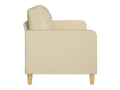 Sofá de 3 lugares tecido 180 cm cor PT578585 Creme