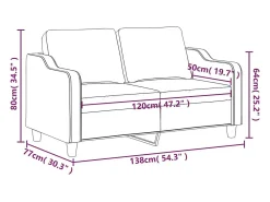 Sofá|vidaxl Sofá de 2 lugares tecido 120 cm cinzento-acastanhado Taupe
