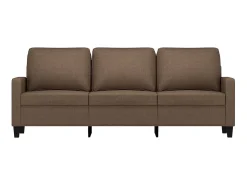 Sofá| Sofá de 3 lugares tecido 180 cm PT425582 Castanho