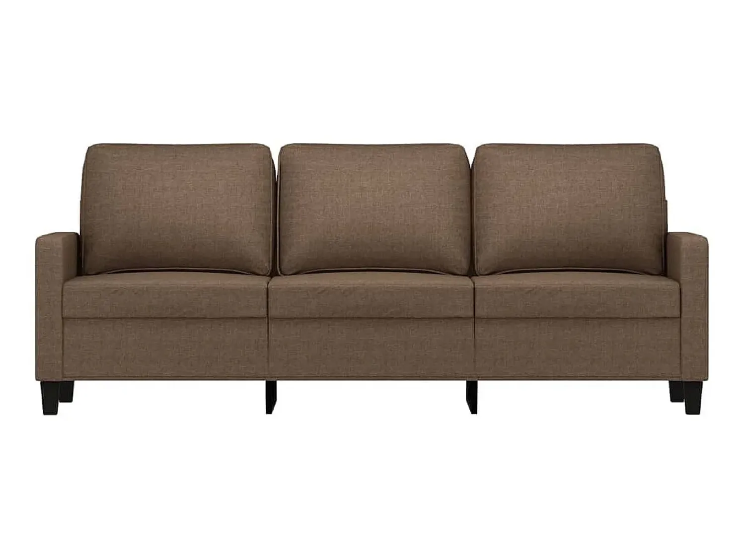 Sofá| Sofá de 3 lugares tecido 180 cm PT425582 Castanho