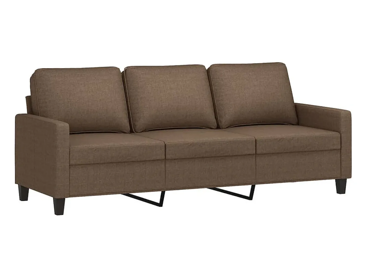 Sofá| Sofá de 3 lugares tecido 180 cm PT425582 Castanho