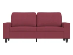 Sofá* Sofá de 2 lugares tecido 140 cm tinto PT550055 Vermelho