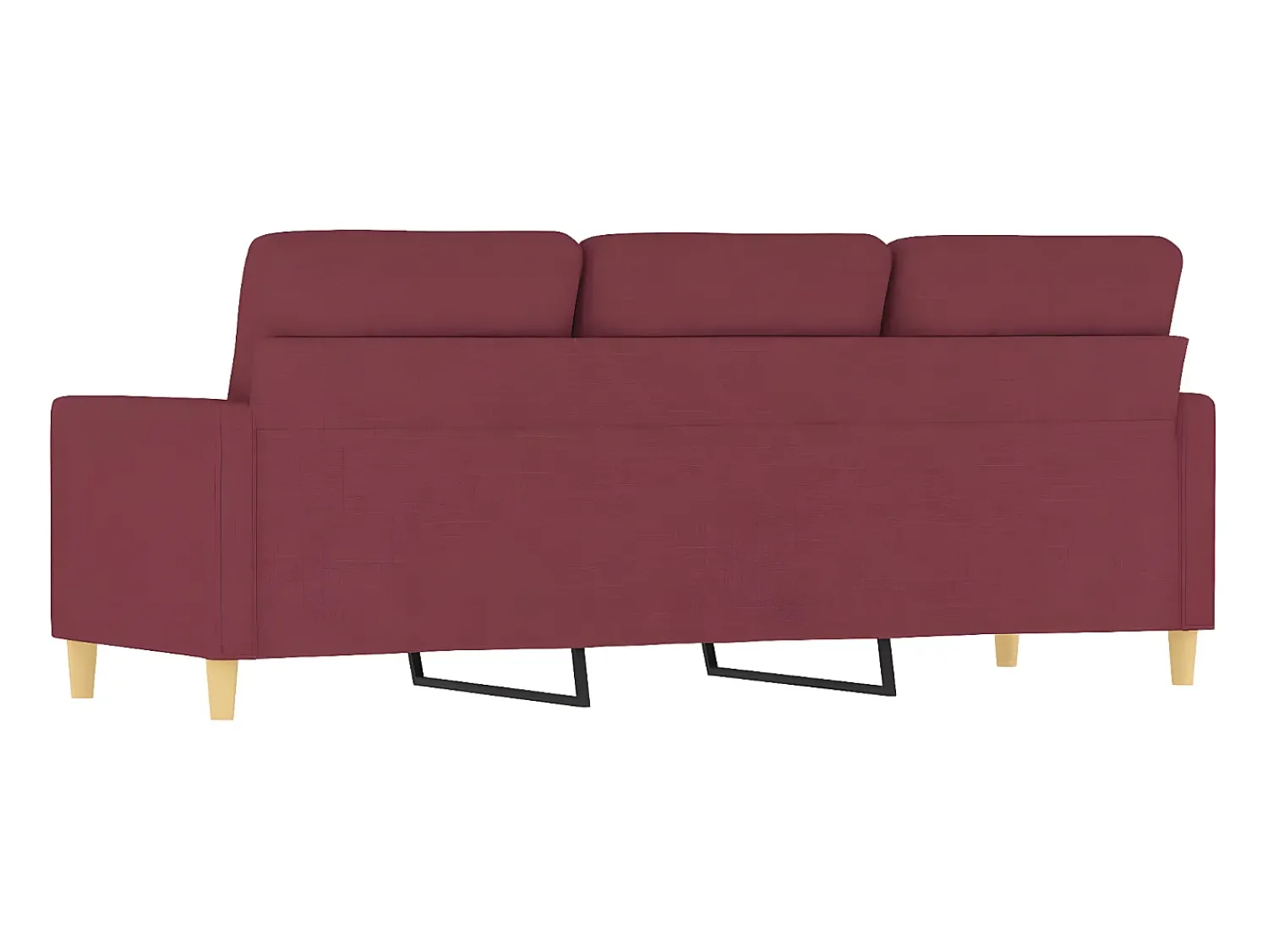 Sofá de 3 lugares tecido 180 cm tinto PT248881 Vermelho