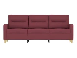 Sofá de 3 lugares tecido 180 cm tinto PT248881 Vermelho