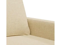Sofá*vidaxl Sofá de 2 lugares tecido 140 cm cor Creme