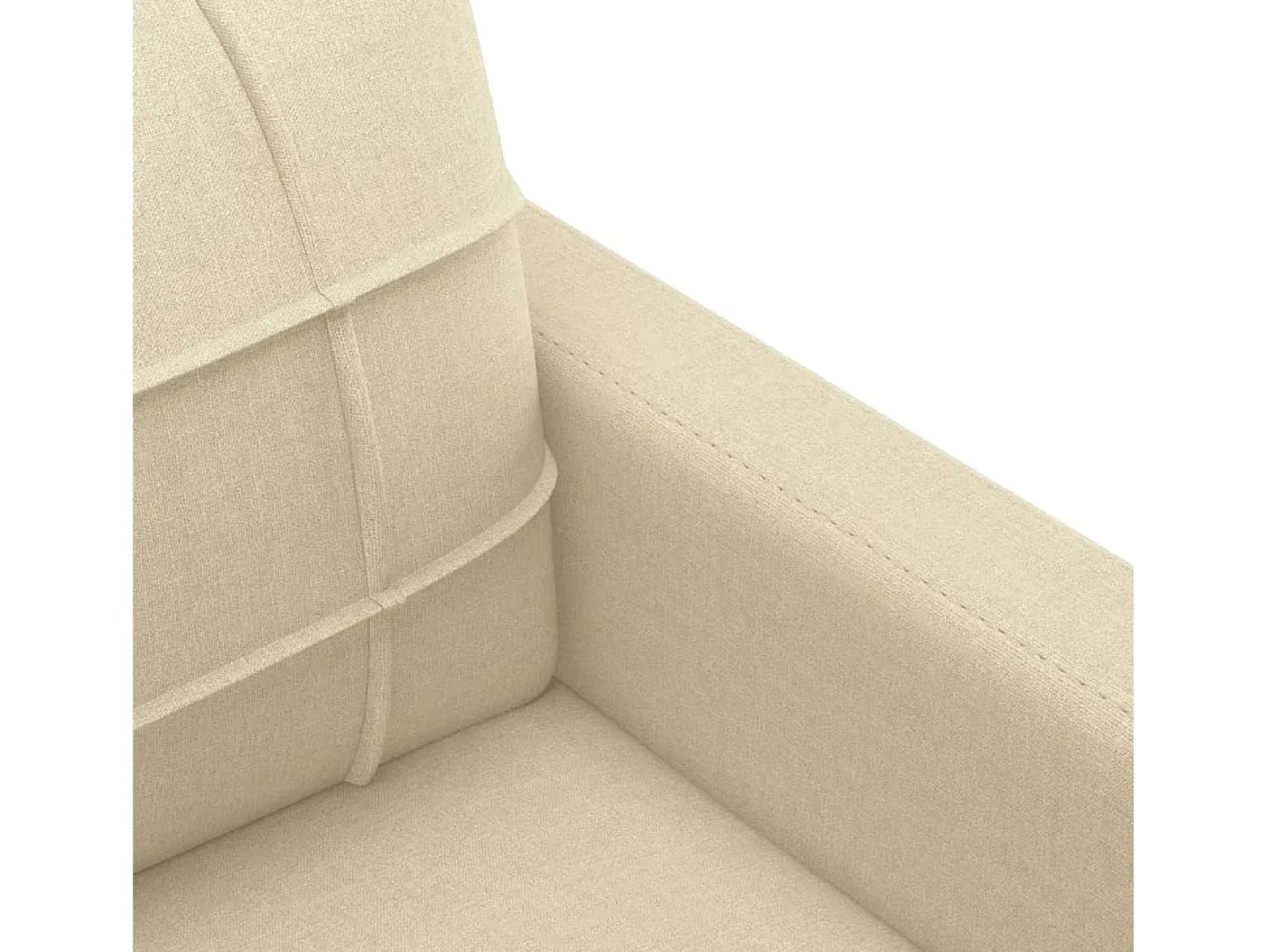 Sofá|vidaxl Sofá de 3 lugares tecido 180 cm cor Creme