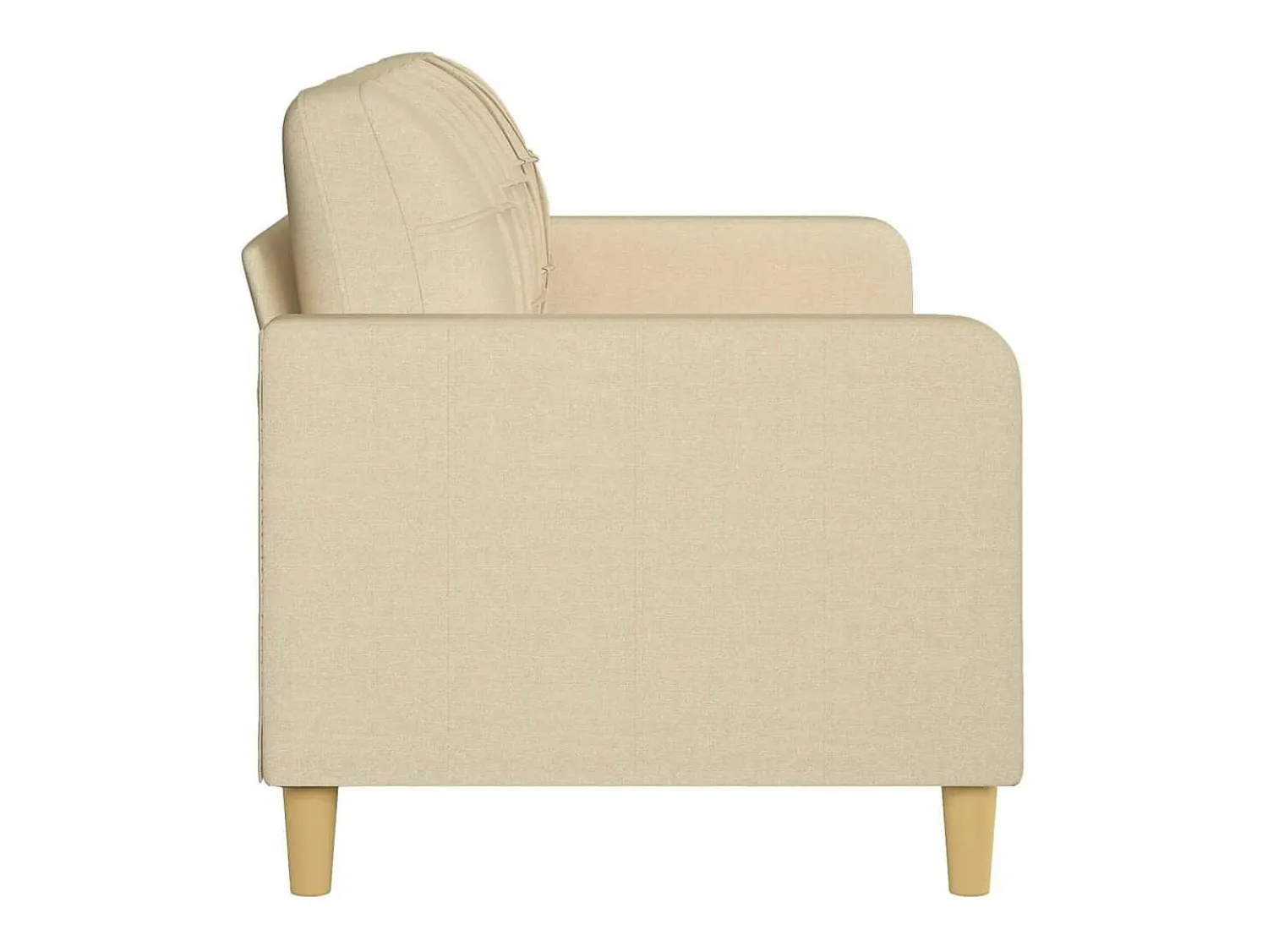 Sofá|vidaxl Sofá de 3 lugares tecido 180 cm cor Creme
