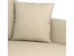 Sofá|vidaxl Sofá de 2 lugares tecido 120 cm cor Creme