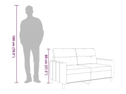vidaxl Sofá de 2 lugares tecido 120 cm^ Sofá