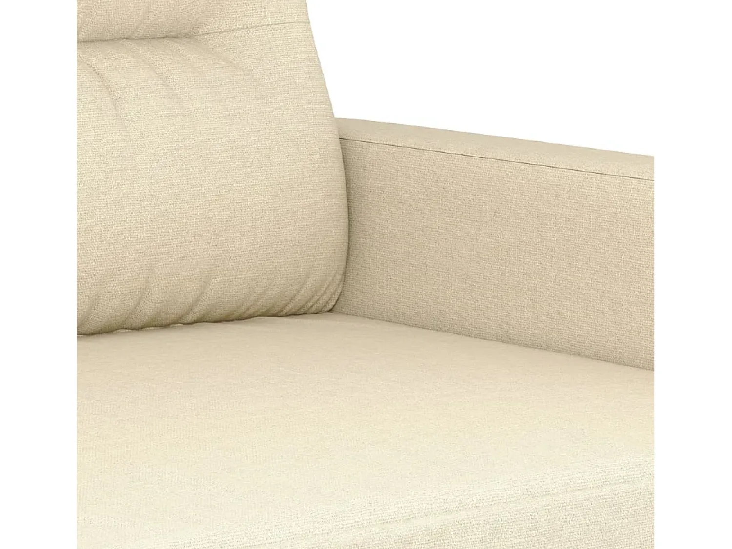 Sofá|vidaxl Sofá de 3 lugares tecido 180 cm cor Creme
