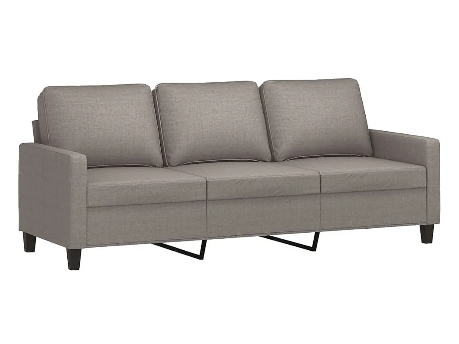 Sale Sofá de 3 lugares tecido 180 cm cinzento-acastanhado PT430279 Taupe