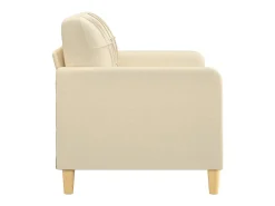 Sofá* Sofá de 2 lugares tecido 120 cm cor PT512699 Creme