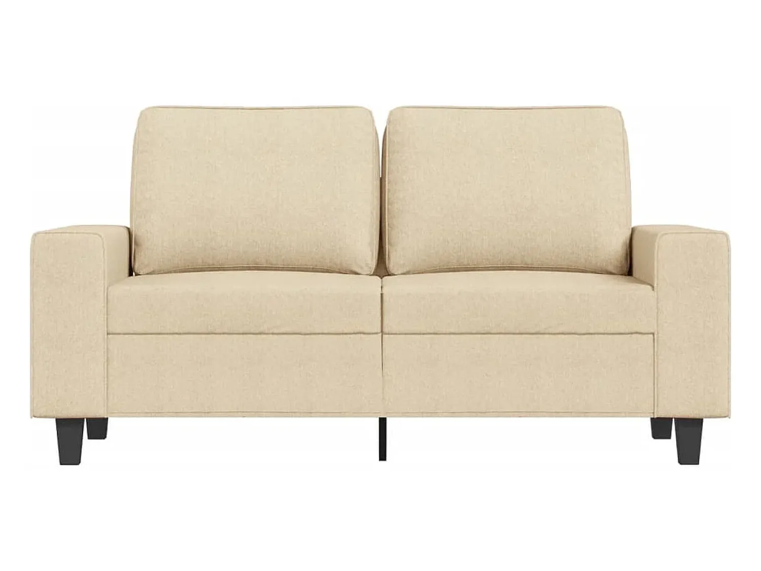 Outlet Sofá de 2 lugares tecido 120 cm cor PT641273 Creme