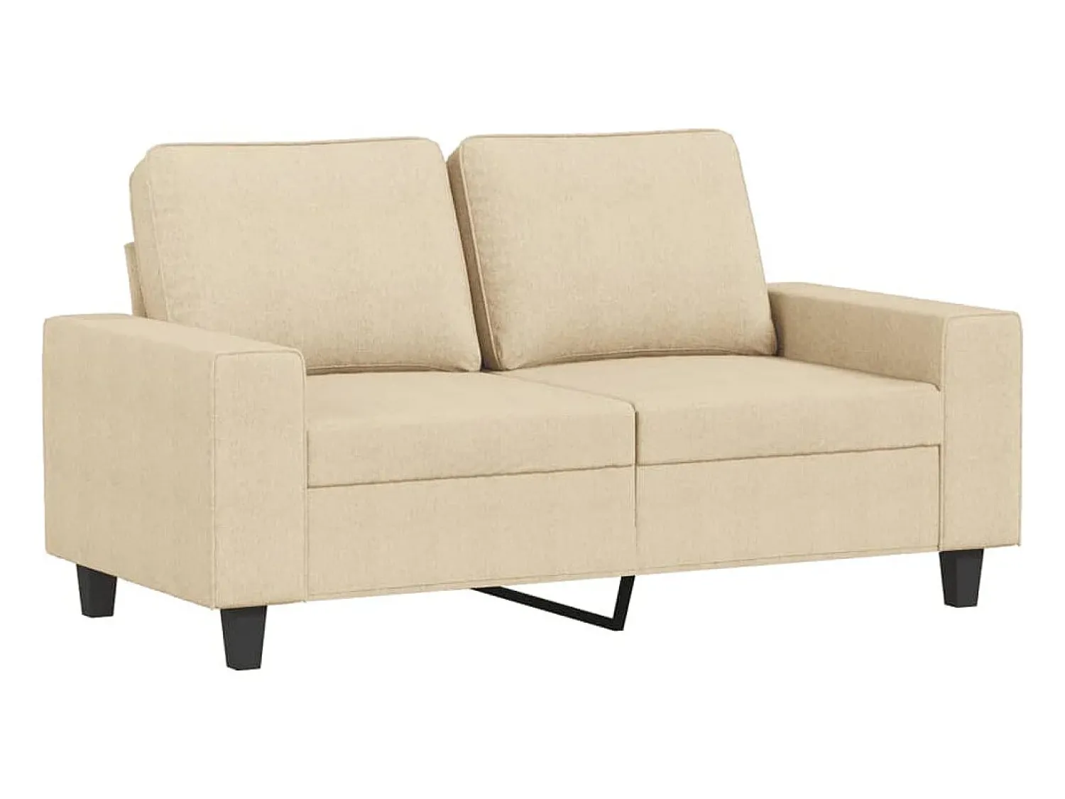 Outlet Sofá de 2 lugares tecido 120 cm cor PT641273 Creme