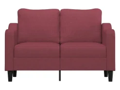 Sofá* Sofá de 2 lugares tecido 120 cm tinto PT909193 Vermelho
