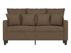New Sofá de 2 lugares tecido 120 cm PT217012 Castanho