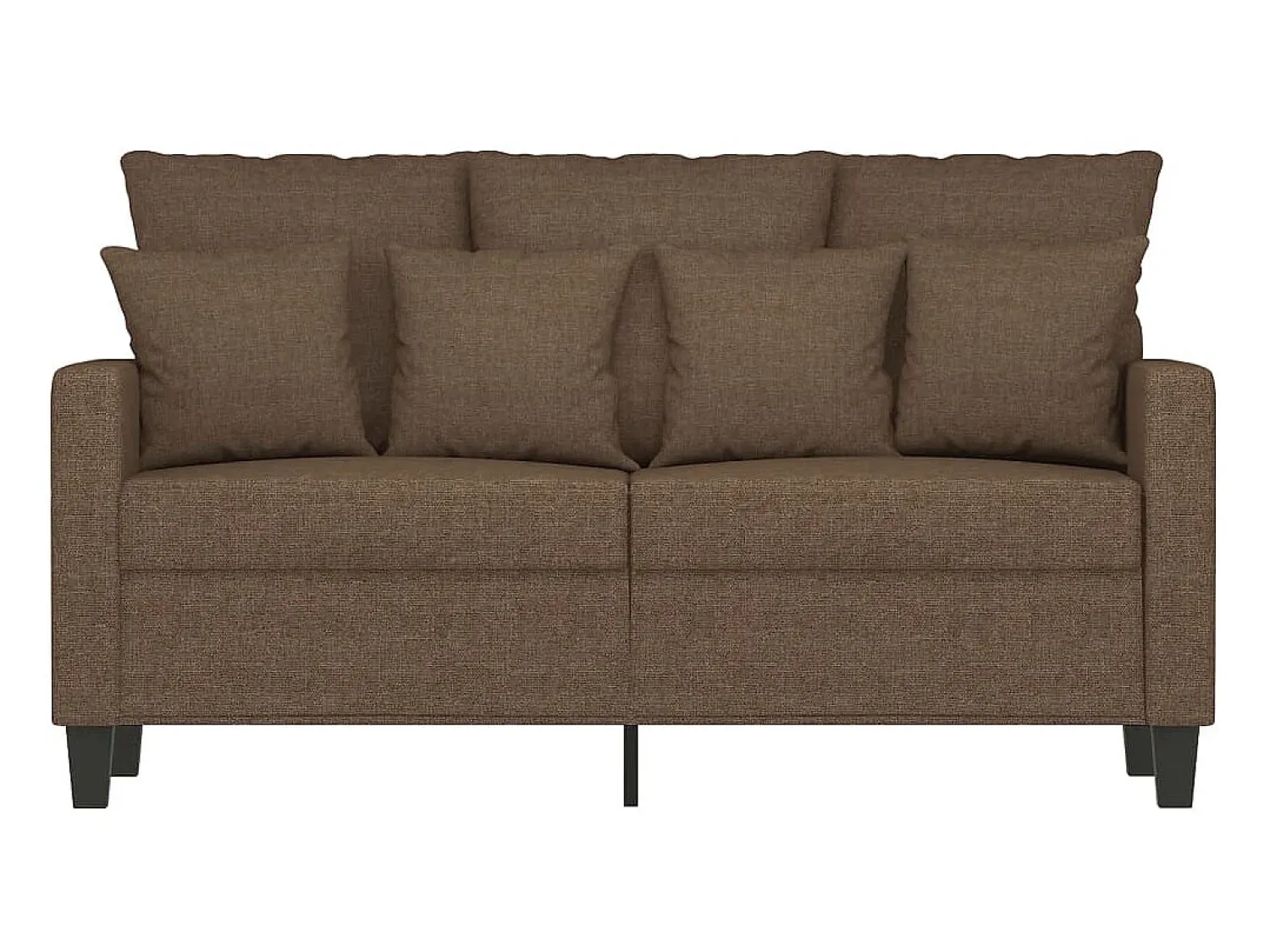 New Sofá de 2 lugares tecido 120 cm PT217012 Castanho