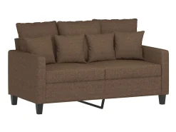 New Sofá de 2 lugares tecido 120 cm PT217012 Castanho