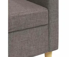 vidaxl Sofá de 3 lugares tecido 210 cm cinzento-acastanhado^ Sofá