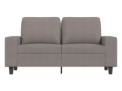Sofá de 2 lugares tecido 120 cm cinzento-acastanhado PT472286^ Sofá