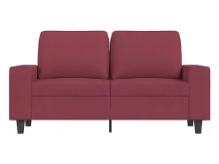 Sofá* Sofá de 2 lugares tecido 120 cm tinto PT605501 Vermelho