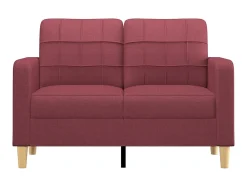 Online Sofá de 2 lugares tecido 120 cm tinto PT580941 Vermelho