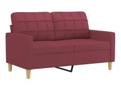 Online Sofá de 2 lugares tecido 120 cm tinto PT580941 Vermelho