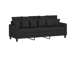 Sofá| Sofá de 3 lugares tecido 180 cm PT606123 Preto