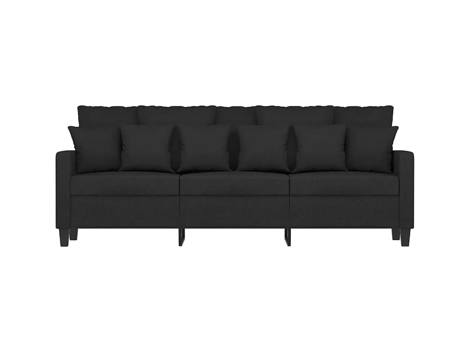 Sofá| Sofá de 3 lugares tecido 180 cm PT606123 Preto