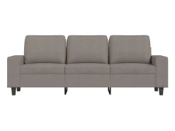 Sofá| Sofá de 3 lugares tecido 180 cm cinzento-acastanhado PT636481 Taupe