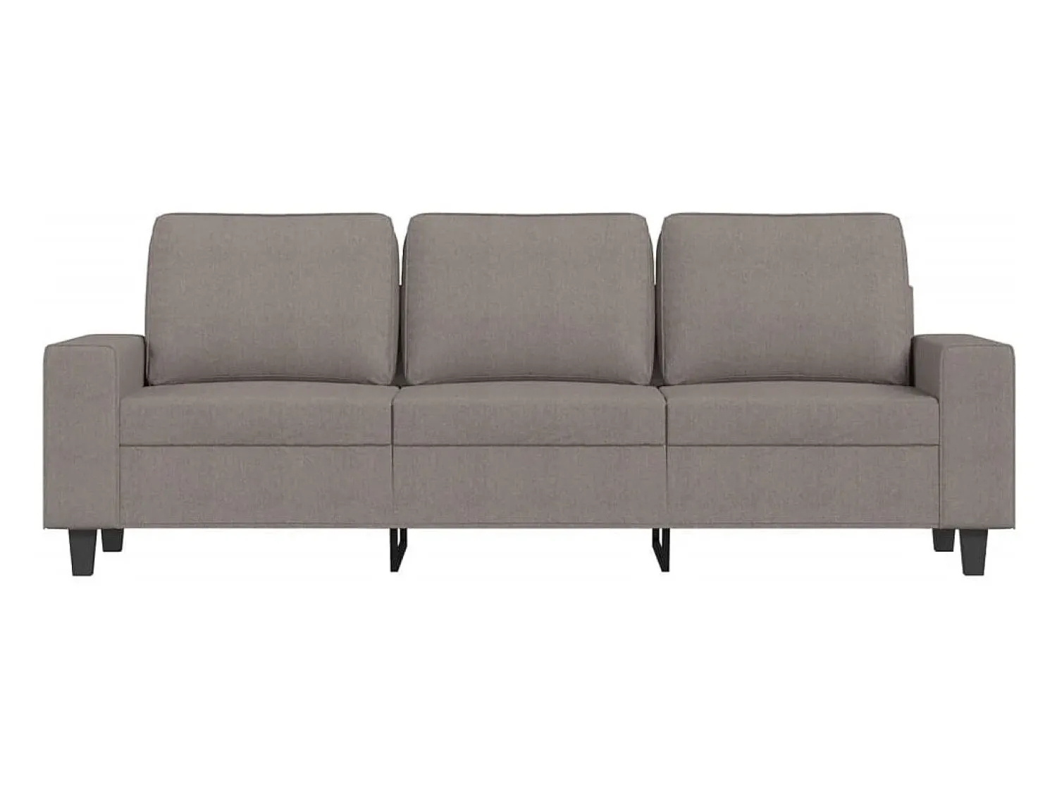 Sofá| Sofá de 3 lugares tecido 180 cm cinzento-acastanhado PT636481 Taupe