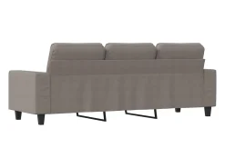 Sofá| Sofá de 3 lugares tecido 180 cm cinzento-acastanhado PT636481 Taupe