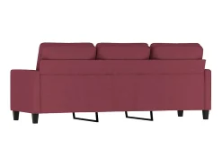 Sofá* Sofá de 3 lugares tecido 180 cm tinto PT509183 Vermelho